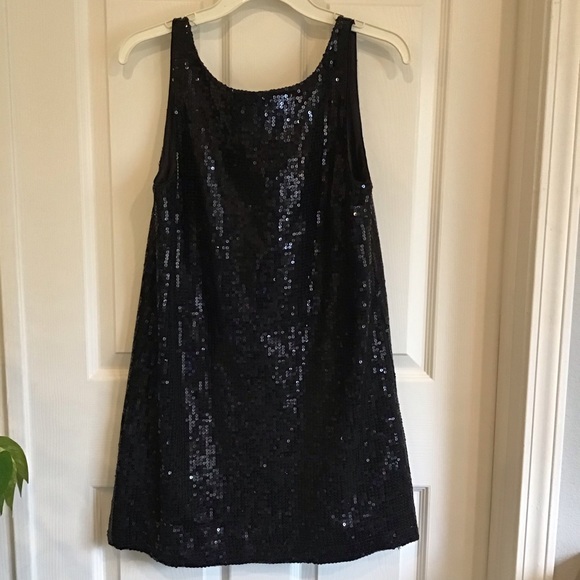 FREE PEOPLE, black, sleeveless, sheath sequined dress, with jacket, size 6 - Picture 3 of 11